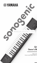 Yamaha Sonogenic SHS-500 Manual del usuario