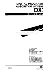 Yamaha Vintage DX7 Special Edition ROM Servicehandleiding