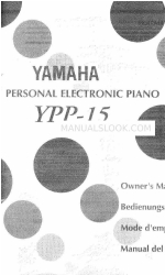 Yamaha YPP-15 (Französisch) Mode D'emploi