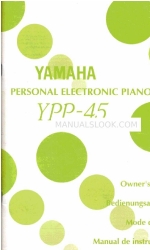 Yamaha YPP-45 (francês) Mode D'emploi