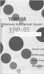 Yamaha YPP-55 Manuale d'uso