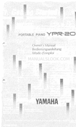 Yamaha YPR-20 (Французька) Mode D'emploi