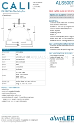 CALI alumLEDs ALS500T-DBR-TB Manuale di istruzioni per l'installazione