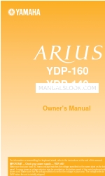 Yamaha Arius YDP-160 Owner's Manual