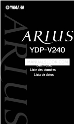 Yamaha Arius YDP-V240 Daftar Data