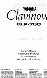 Yamaha Clavinova CLP-760 Посібник користувача