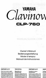 Yamaha Clavinova CLP-760 Посібник користувача