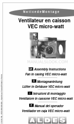 aldes CVEC 240H 조립 지침 매뉴얼