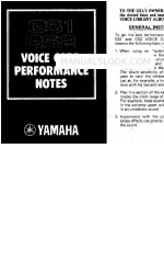 Yamaha GS1 참조 매뉴얼