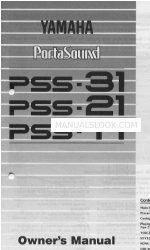 Yamaha PortaSound PSS-11 Benutzerhandbuch