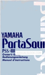 Yamaha PortaSound PSS-401 소유자 매뉴얼