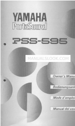 Yamaha PortaSound PSS-595 소유자 매뉴얼