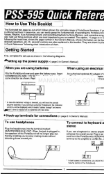 Yamaha PortaSound PSS-595 빠른 참조