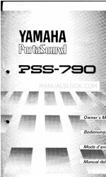 Yamaha PortaSound PSS-790 Gebruikershandleiding