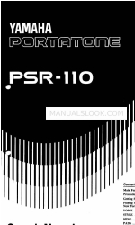 Yamaha PortaTone PSR-110 Manuel du propriétaire