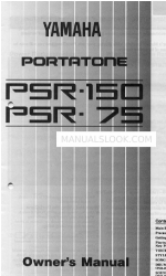 Yamaha PortaTone PSR-150 소유자 매뉴얼