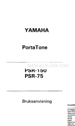 Yamaha PortaTone PSR-150 (노르웨이어) 사용 지침