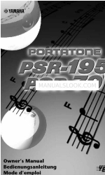 Yamaha PortaTone PSR-195 (Francese) Mode D'emploi