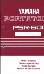 Yamaha Portatone PSR-600 (alemán) Instrucciones de uso