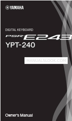 Yamaha PSR-E243 Kullanıcı El Kitabı