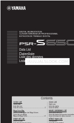 Yamaha PSR-S650 Manual