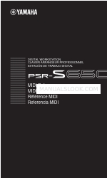 Yamaha PSR-S650 Referencia