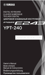 Yamaha YPT-240 Руководство пользователя