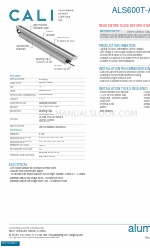 CALI alumLEDs ALS600T-AD-AA-SM Series Installationshandbuch