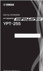 Yamaha YPT255 Kullanıcı El Kitabı