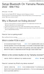 Yamaha MusicCast RX-V4A Faq