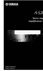 Yamaha A-S2000 - Amplifier Owner's Manual