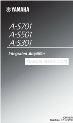 Yamaha A-S301 Owner's Manual