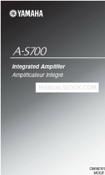 Yamaha A-S700 - Amplifier 소유자 매뉴얼