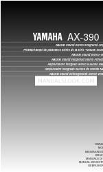 Yamaha AX-390 Kullanıcı El Kitabı