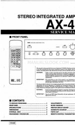 Yamaha AX-470 Service Manual