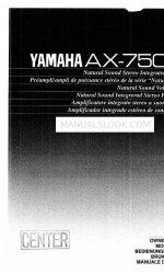 Yamaha AX-750RS 소유자 매뉴얼