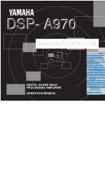 Yamaha DSP-A970 Руководство по эксплуатации