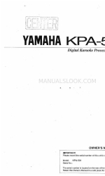 Yamaha KPA-501 Benutzerhandbuch