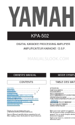 Yamaha KPA-502 Manuale d'uso