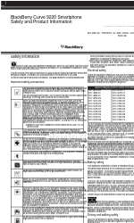 Blackberry Curve 9220 Safety And Product Information