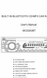 Caliber MCD263BT Kullanıcı Kılavuzu