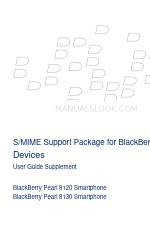 Blackberry PEARL 8100 - S-MIME SUPPORT PACKAGE FOR DEVICES Manual del usuario