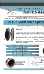 Clark Synthesis TACTILE SOUND AQ339 Aquasonic Specifiche tecniche