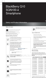 Blackberry SQN100-4 Safety And Product Information