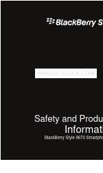 Blackberry Style 9670 Safety And Product Information