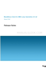 Blackberry Client for IBM Lotus Sametime 2.5.42 Nota de lançamento