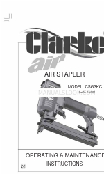 Clarke Air CSG3KC Gebruiks- en onderhoudsinstructies