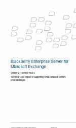 Blackberry Enterprise Server 4.1 Manuel