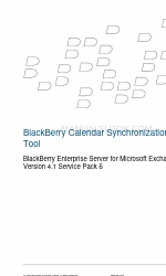 Blackberry ENTERPRISE SERVER FOR MICROSOFT EXCHANGE - CALENDAR SYNCHRONIZATION TOOL - TECHNICAL NOTE 매뉴얼