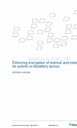 Blackberry ENTERPRISE SOLUTION SECURITY - ENFORCING ENCRYPTION OF INTERNAL AND EXTERNAL FILE SYSTEMS ON  DEVICES Посібник